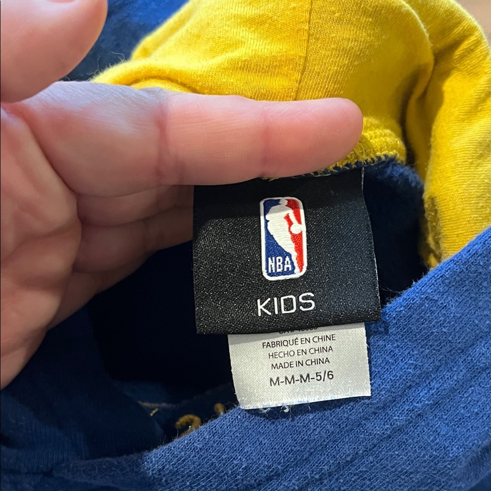Golden State Warriors NBA kids issued embroidered Kids Blue Hoodie - Picture 3 of 4